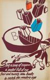 VARIOUS ARTISTS. [NURSERY RHYMES / WPA.] Group of 7 posters. Circa 1941. Sizes vary. Illinois WPA Art Project, Chicago.